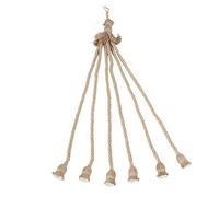 Bulb Holder Rope, Hemp rope light, Hanging Lights with Plug in pendant light, E27 Lamp Base 1m Hemp Rope Cord Electric Wire DIY Pendant Decorative Bulb with 6 Holder