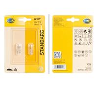 HELLA Halogen-Bulb - W5W - Standard - 12V - 5W - Quantity: 2 8GP003594-123