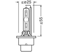 Bulb P32d-2 D2S (gas discharge tube) 66240CLC OSRAM for MITSUBISHI PORSCHE MAZDA