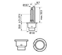 1x D2S HID Xenon Car Headlight Bulb PHILIPS WhiteVision Gen2 85122WHV2C1
