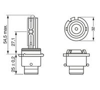 Genuine Bosch Xenon Hid 35W D2R P32D-3 Blbd2R fits Mini Cooper - 1.6 - 01-06 198