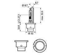 PHILIPS WhiteVision Gen2 D2R HID Car Headlight Bulb 85126WHV2C1 Xenon Single