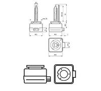 Bulb PK32d-5 D3S (Gas Discharge Lamp) 42403VIC1 PHILIPS for FORD VW SEAT JAGUAR