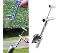 Bulb Planter Tool Long Handle, Heavy Duty Plant and Fruit Tree Seedling Transplanter, Stainless Steel Seed Planter Tool, Garden Tools for Digging Holes to Plant Tulips, Iris, Daffodils