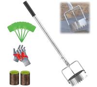 Bulb Planter Tool - Multipurpose Sod Remover with Retractable Handle and Adjustable Plug for Lawn and Garden Work