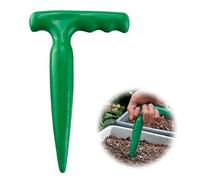 Bulb Planter Tool Plastic Garden Dibber Hand Tools with 1-10cm Measurement Scale Traditional Seed Planter with Handle for Planting Seeding (Dark Green)