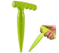 Bulb Planter Tool Plastic - Planter Planting Dibber with Measurement Scale for Accurate Planting,Ideal Hand Dibber for Family,Gardener(Light Green)