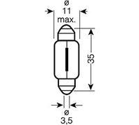 Ten Pieces C5W Ultra Life Osram Lamps 12V 5W 36mm 6418ULT Lamp Bulb