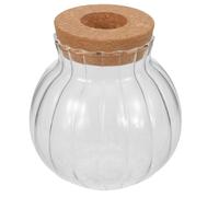 Bulb Shape Glass Terrarium Jar for Aquatic Plants and Herbs | Wood Lid, Minimalist Display for Workspace and Parties, Shows Roots, Supports Water Circulation and Humidity