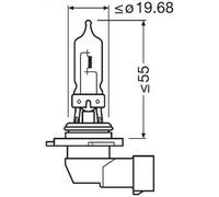 Bulb, spotlight OSRAM 9005-1BL for MG MG TF 1.8 2002-2009