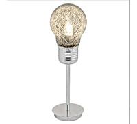 Bulb Table Lamp, Glass, Clear, 49 cm