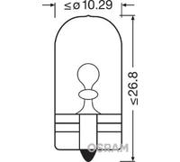 Bulb W2.1x9.5d W5W 2845TSP OSRAM for IVECO RENAULT TRUCKS MERCEDES-BENZ MAN DAF
