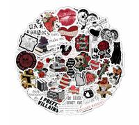BulbaCraft 100Pcs Dark Romance Stickers for Water Bottle and Laptop - Dark Romance Party Supplies & Decorations, Waterproof Vinyl Decals, Love and Gothic Stickers, Gifts for Women & Men