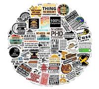 BulbaCraft 100Pcs Funny Carpenter Stickers for Hard Hats - Union Carpenter Sticker Pack & Decals, The Woodworkers Gift, Funny Woodworker Presents for Men, Gifts for Women & Men