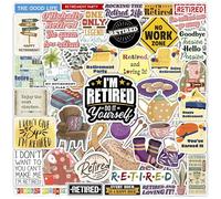 BulbaCraft 100Pcs Funny Retirement Stickers and Laptop Decals - Retirement Party Favors, Gifts for Women & Men