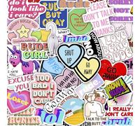 BulbaCraft 100Pcs Funny Rude Stickers for Adults, Crude Humor Stickers - Rude Gifts for Women, Gifts for Women & Men