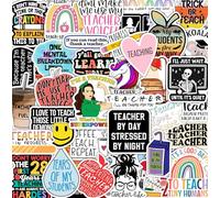 BulbaCraft 100Pcs Funny Teacher Stickers for Laptops, Water Bottles - Funny Teacher Gifts for Adults, Meme Stickers