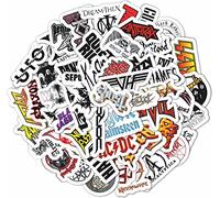 BulbaCraft 100Pcs Heavy Metal Band Stickers, Metal Stickers, Heavy Metal Gifts for Men and Women, Rock Stickers, Waterproof Stickers, Guitar Stickers, Music Stickers