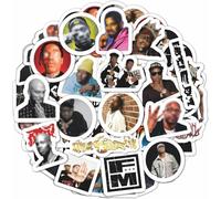100Pcs Rapper Stickers, Rap Stickers Rap Toys, Rap Accessories - Hip Hop Stickers, 90s Hip Hop, 2000s Hip Hop - Music Stickers for Water Bottle - Singer Stickers, Celebrity Stickers