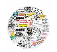 BulbaCraft 100Pcs Snarky Stickers, Sarcastic Stickers - Demotivational Decals for Water Bottle and Laptop - Unmotivational Decals, Gifts for Women & Men