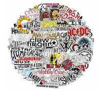 BulbaCraft 81Pcs Large Legendary Rock Band Stickers - Heavy Metal Band Stickers for Adults, Rock Decals, Guitar Decals, Punk Grunge Heavy Metal, Gifts for Women & Men