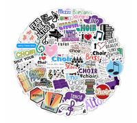 BulbaCraft Choir Stickers for Water Bottle and Laptop - Choir Party Supplies & Decorations, Waterproof Vinyl Decals, Singing and Music Stickers, Gifts for Women & Men