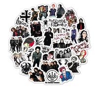 BulbaCraft MCR Stickers - Rock Band Stickers for Adults, 36 Pieces of Strong Adhesive and Waterproof Decals, Guitar Laptop Decals for Teens