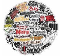 BulbaCraft Punk Rock Stickers - Band Stickers for Adults, Self-Adhesive and Waterproof Decals, Punk Rock Laptop Decals for Skateboards and Scrapbook, Gifts for Women & Men