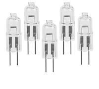 BULBEAWICK 5pcs G4 6V 5W 10W Capsule Halogen Bulbs G4 12V 20W 30W Halogen Bulbs Warm White for Microscope Light Torches 50W 12V