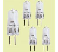 BULBEAWICK GY6.35 Bi-Pin Base AC/DC Dimmable,2800K Warm White,5 Pack G6.35 Halogen Bulb 12V-50W