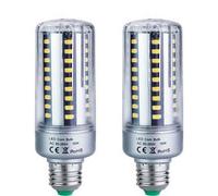 Bulbright 2 Pack LED Corn Light Bulb 9W，E27 Socket, 6000K Cool White, LED Light Bulb for Home, Warehouse, Garden, 85-265V (Cool White-6000K, 9 Watt)