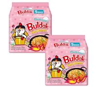 Buldak Carbonara Hot Chicken Flavor Ramen - Spicy Instant Noodles, Pack of 10 | Korean Ramen Noodle Soup Snack