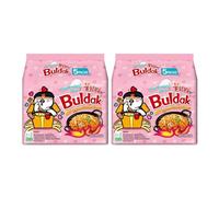 Buldak Carbonara Korean Spicy Noodles Halal Multipack | Creamy Ramen Instant Noodles | Buldak Flavour Carbonara Sauce | Korean Carbonara Ramen Hot Chicken Noodles (Pack of 10)