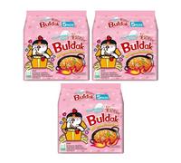 Buldak Carbonara Korean Spicy Noodles Halal Multipack | Creamy Ramen Instant Noodles | Buldak Flavour Carbonara Sauce | Korean Carbonara Ramen Hot Chicken Noodles (Pack of 15)