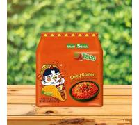 Buldak Hot Chicken Flavour Ramen Stir Fried TACO Flavour Noodle- Pack of 5x135g each