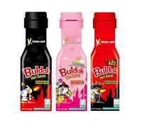 Buldak Korean Hot Chicken Sauce Multipack Original Halal 3 x 200g Bottles | Noodle Sauce for Ramen and Stir Fry | Carbonara, Hot Chicken & 2x Spicy Flavours | Korean Spicy Selection
