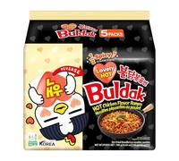 Buldak Lovely Hot Ramen Noodles 5 Pack (5 x 140g) | Spicy Korean Instant Noodles | Halal Hot Chicken Flavour | Multipack Packet Noodles | Imported Korean Ramen