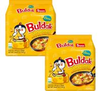 Buldak Noodles Cheese Spicy Chicken Flavor Ramen 10 Pack - Ramen Instant Noodles Excellent for Snack and Soups