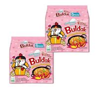 Buldak Noodles Hot Chicken Flavor Ramen 10 Pack (130g each) - Ramen Instant NoodlesExcellent for Snack and Soups (Carbonara)