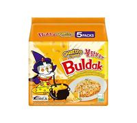Buldak Noodles Hot Chicken Flavor Ramen 5 Pack - Ramen Instant NoodlesExcellent for Snack and Soups (Quattro Cheese)
