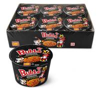 Buldak Original XL Cup Noodles 130g x 6 Pack - Spicy Hot Chicken Flavour Korean Instant Ramen, Large Cup Multipack