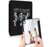 Buleens for iPad A16 Case/10th Generation Case - 10.9 Inch 2022 Trifold Tablet Case with Pen Holder for Women Girly Cute Aesthetic Auto Wake/Sleep Funda for iPad 11 Inch 2025, Dance Skull