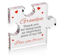 BULEFSEA Engraved Acrylic Block Puzzle - Grandpa Gift, 3.4 x 2.8 inches, 1 Set, 1 Puzzle, 1 Piece