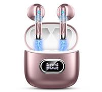 Buletooth 5.4 Translator Earbuds with 7 Translation Modes, 49H Playtime, AI Language Translation Earbuds Real Time, 164 Languages Headphones Translator in Ear for Travel Business Learning Rose Gold