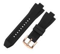 BuleVina Replacement Watch Bands Smart Strap Compatible with Michael Kors, Soft Rubber Wrist Watchband for MK8184 MK8729 MK9020 MK8152 Raised Mouth Accessories (29mmx13mm, Black)