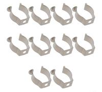 Bulevisiter 10 Pack Narrow Base Spring Terry Clips Heavy Duty Manganese Steel Tool Holders for Garage Shed Patio Cabinet Storage, Open Type Metal Tool Spring(19mm)