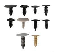 Bulevisiter 100pcs Car Mudguard Door Fastener Plastic Bumper Trim Clip Body Rivet Set Compatible with for Exterior Mouldings and Upholstery Panels, Compatible with Various