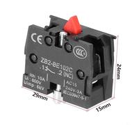 Bulevisiter 10A 600V Push Button Joystick Switch for Industrial Applications, NO, For CNC Metal Spring Chuck, 22mm Panel Mount, Compatible with ZB2-BE101C and(ZB2-BE102C)