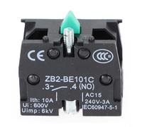Bulevisiter 10A 600V Push Button Joystick Switch for Industrial Applications, NO, For CNC Metal Spring Chuck, 22mm Panel Mount, Compatible with ZB2-BE101C and(ZB2-BE101C)