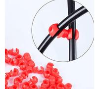 Bulevisiter 10pcs S-Shaped Rotating Hook Clips for Brake and Gear Cross Cable Management, Plastic Cable For Tidy Clamp Tools Compatible with Road, Folding, Fixed Gear and City Bikes,(Red)